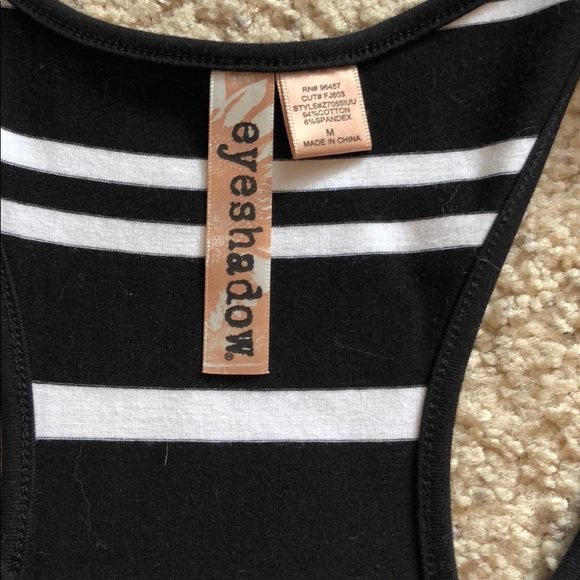 Racerback floor length black and white maxi dress - Picture 3 of 3